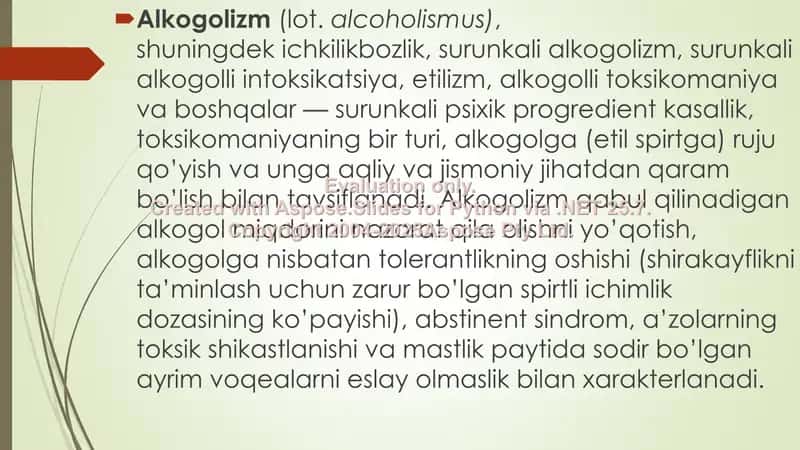 Alkogolizm va uning asoratlari, Alkogolizmni davolash 2
