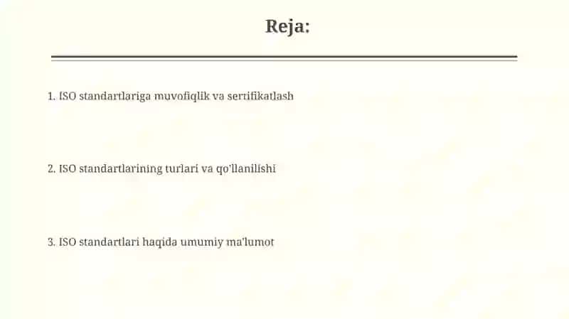 ISO standartlariga muvofiqlik va sertifikatlash 2