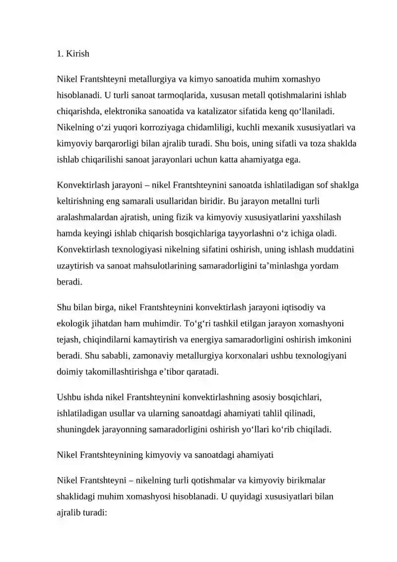 Nikel Franshteynini konvekrlash 2