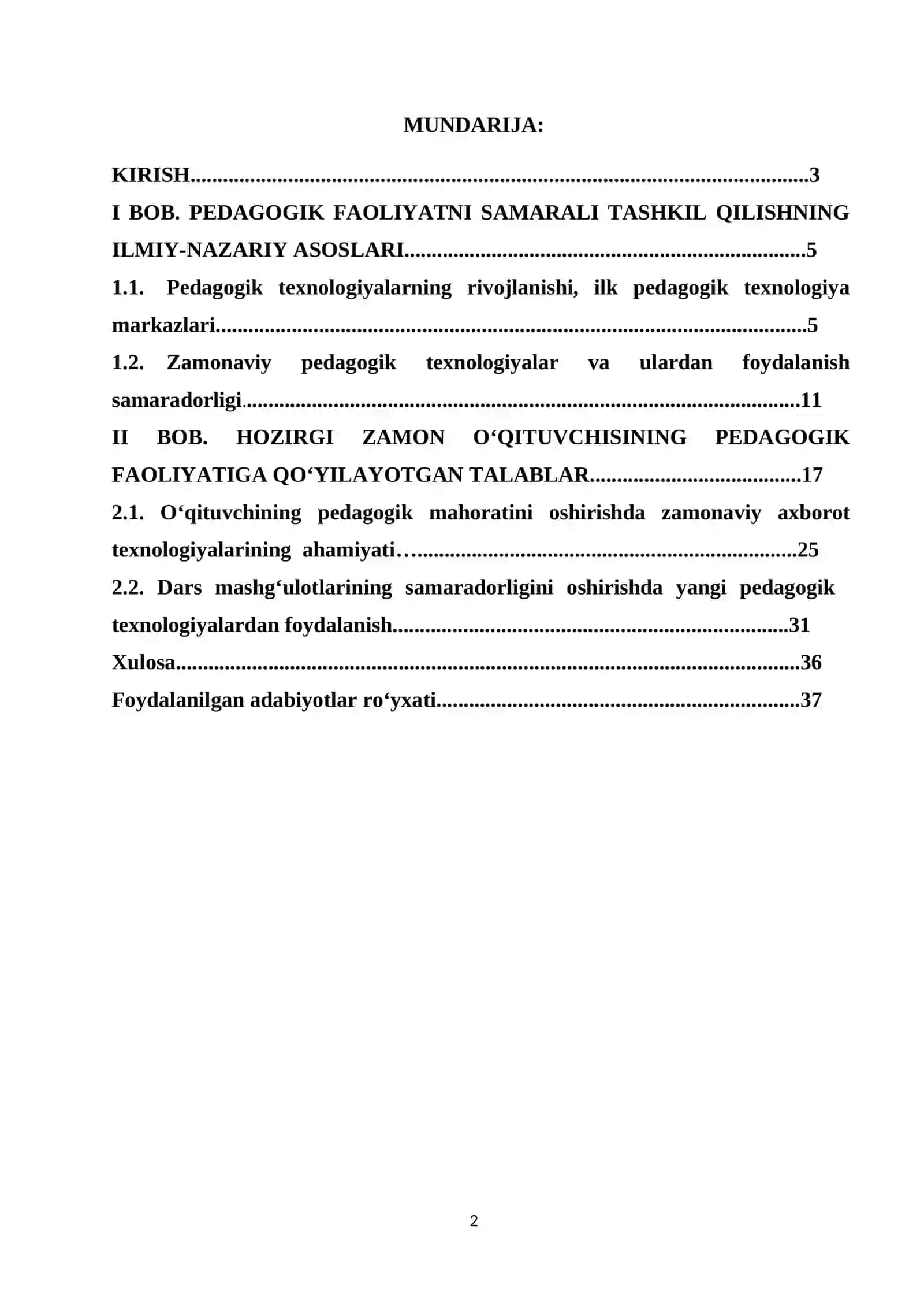 PEDAGOGIK TEXNOLOGIYALAR DARS SAMARADORLIGINING  MUHIM OMILI – SIFATIDA 2