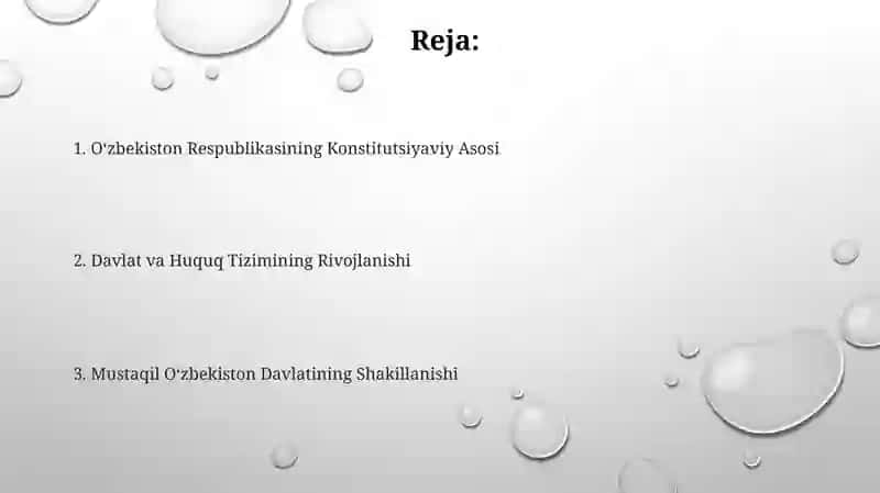 Mustaqil O‘zbekiston davlati va huquqi 2