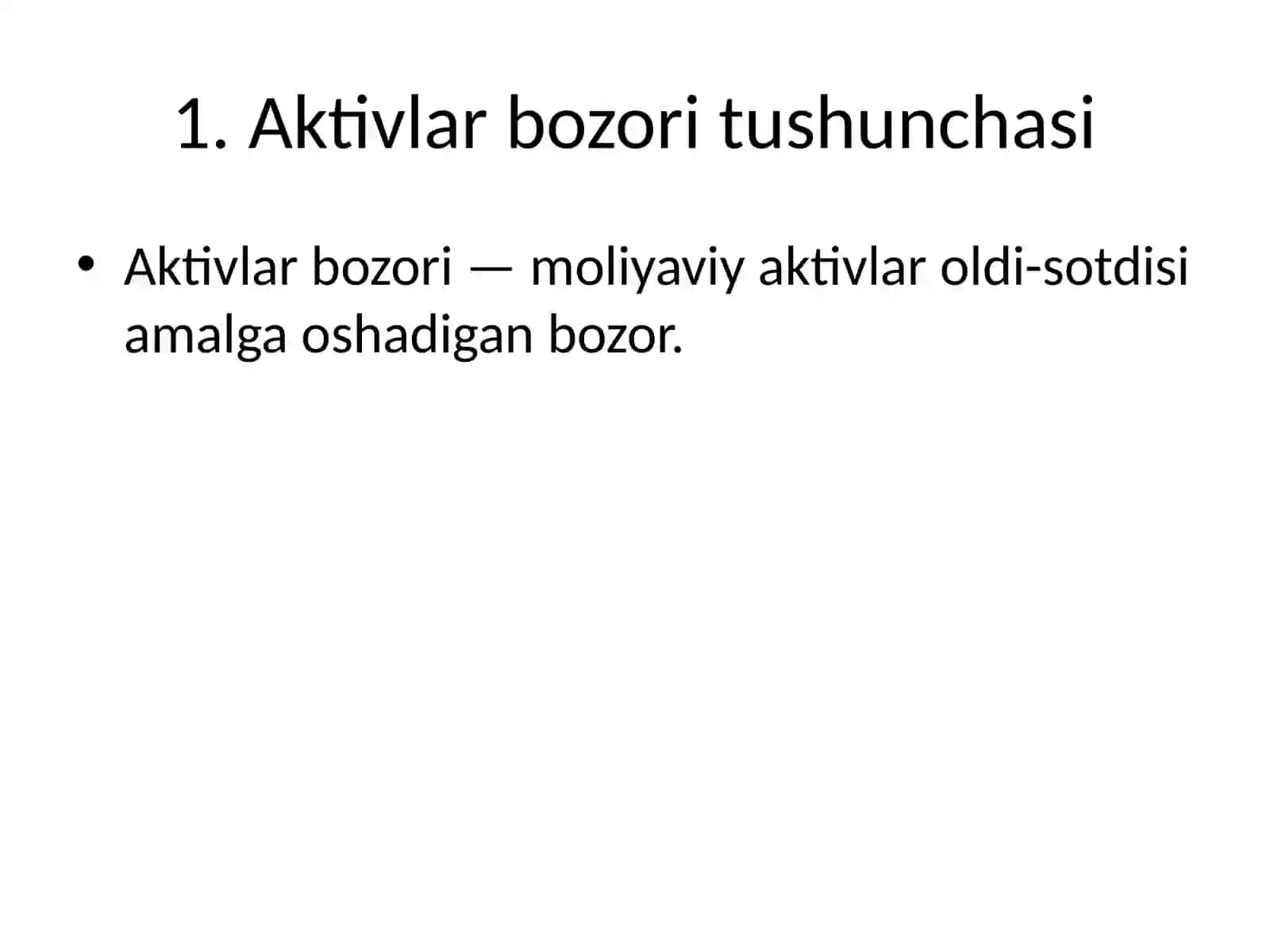 Aktivlar bozori 2