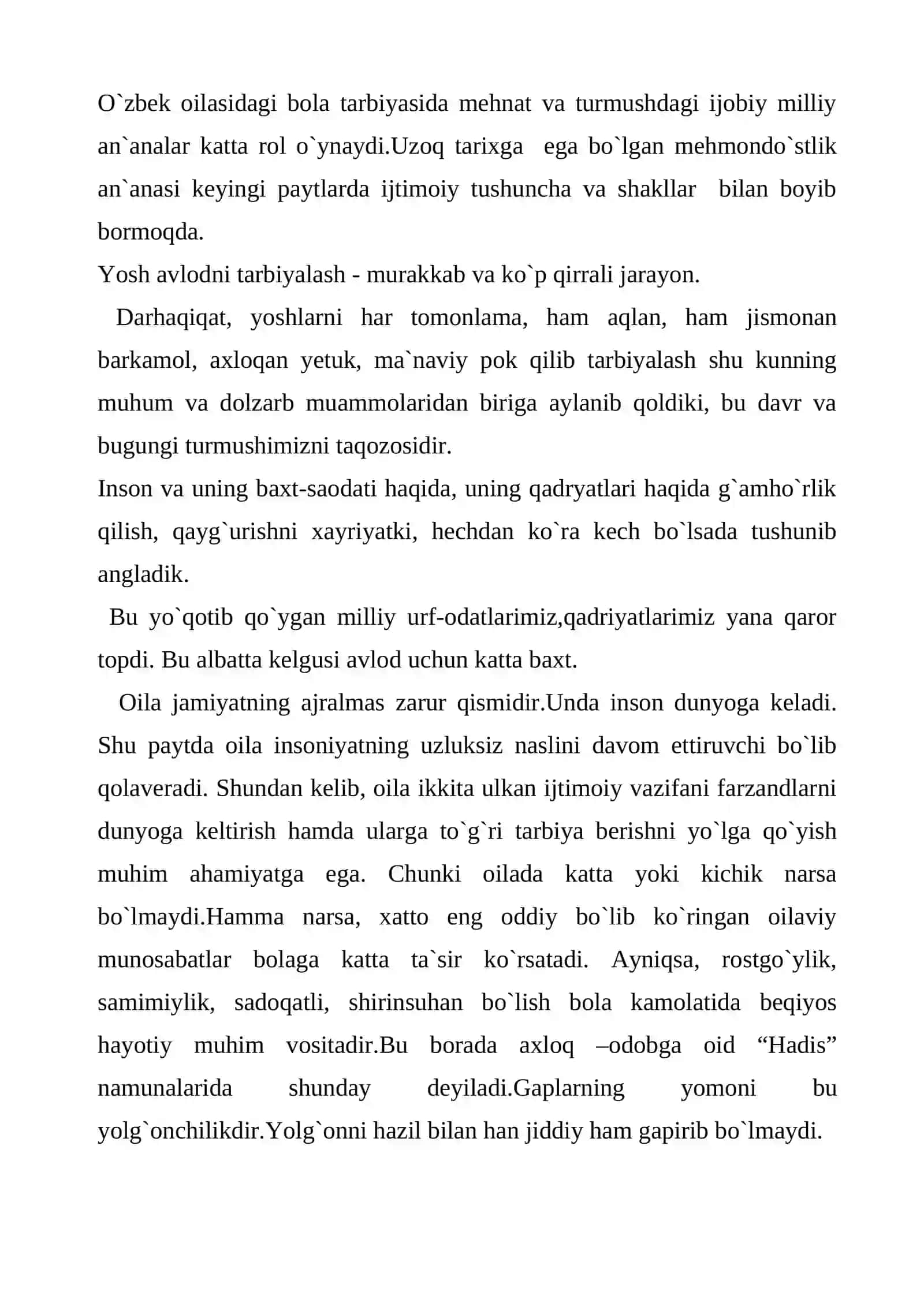 Oilada bolalarni muvaffaqiyatli tarbiyalash shartlari 2