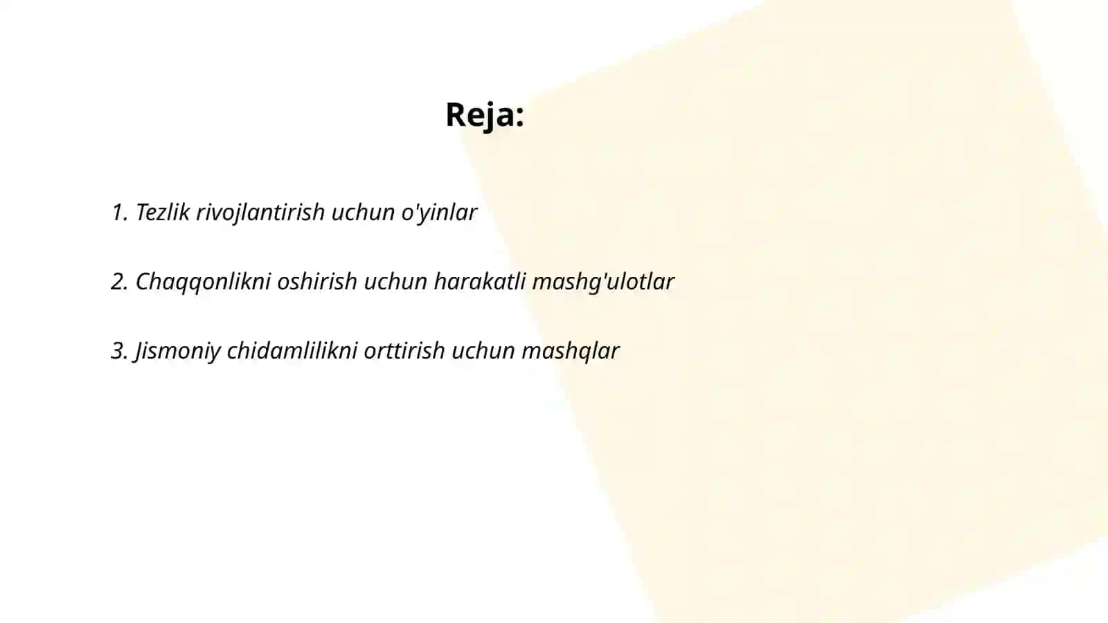 Harakatli o’yinlar jismoniy sifatlarni rivojlantirishga doir 2