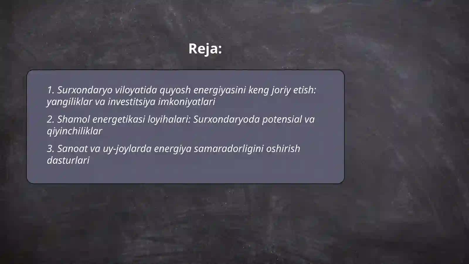 Surxondaryo viloyatida yashil iqtisodiyotga oʻtishdagi yangiliklar, qiyinchiliklar va imkoniyatlar 2