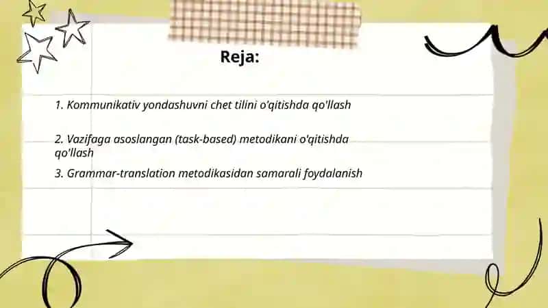 Kommunikativ yondashuvni chet tilini o'qitishda qo'llash 2