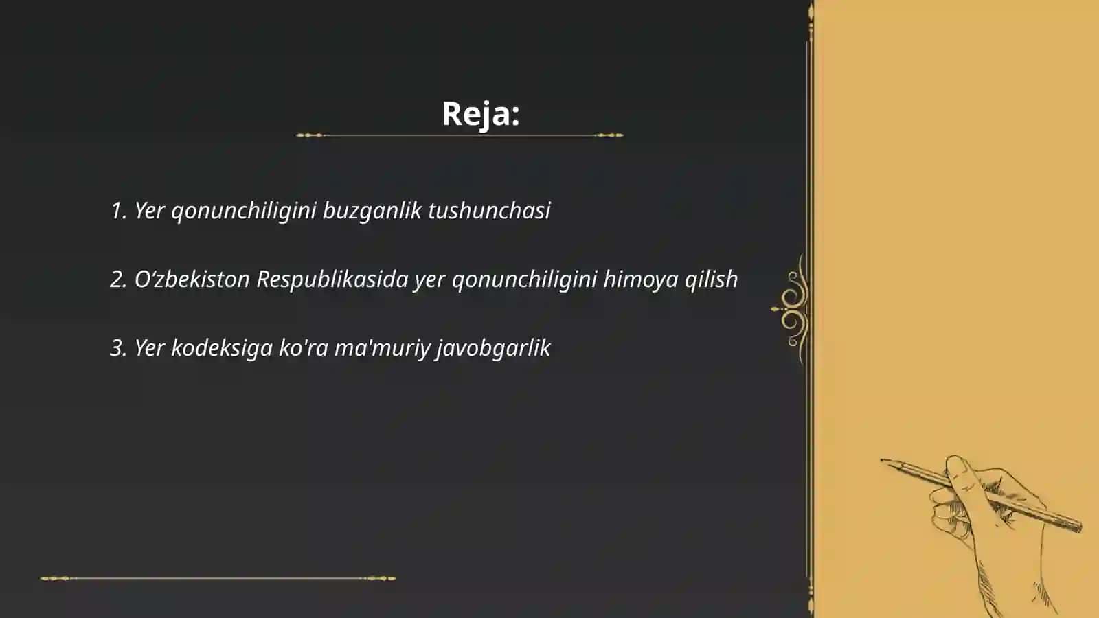 Yer qonunchiligini buzganlik tushunchasi 2