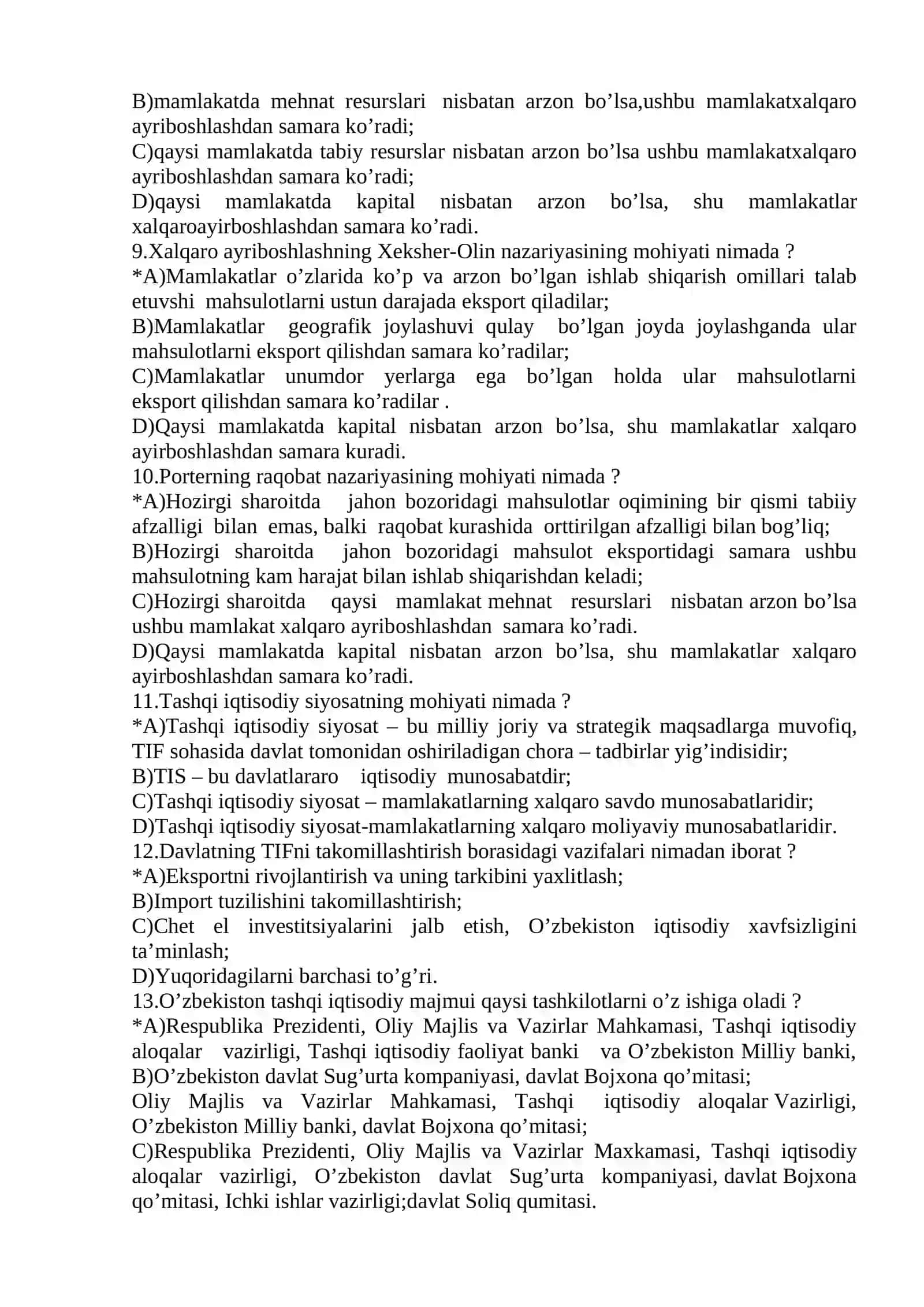 Jahon xo’jaligi 2