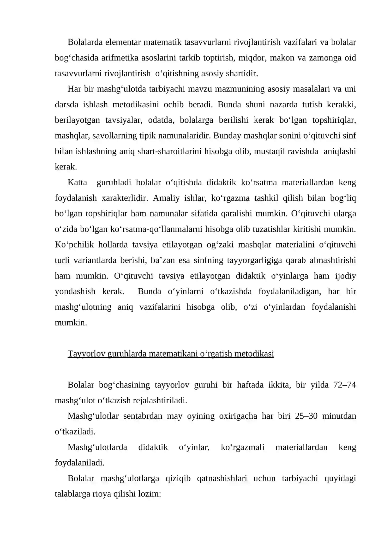Bolalarda elementar matematik tasavvurlarni rivojlantirish 2