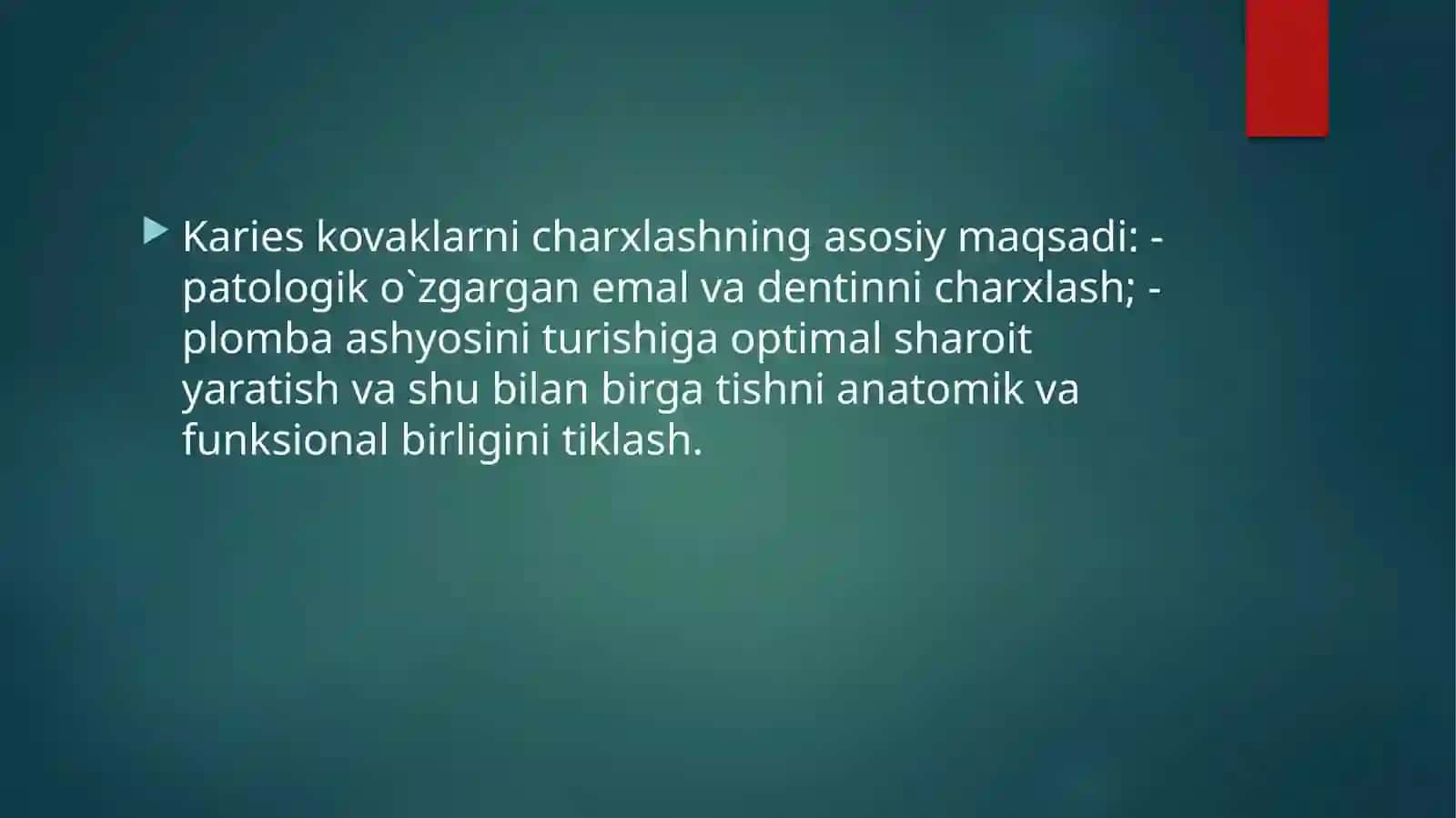 FANTOMLARDA II SINF KARIOZ BO'SHLIQLARNI CHARXLASH VA PLOMBALAS 2