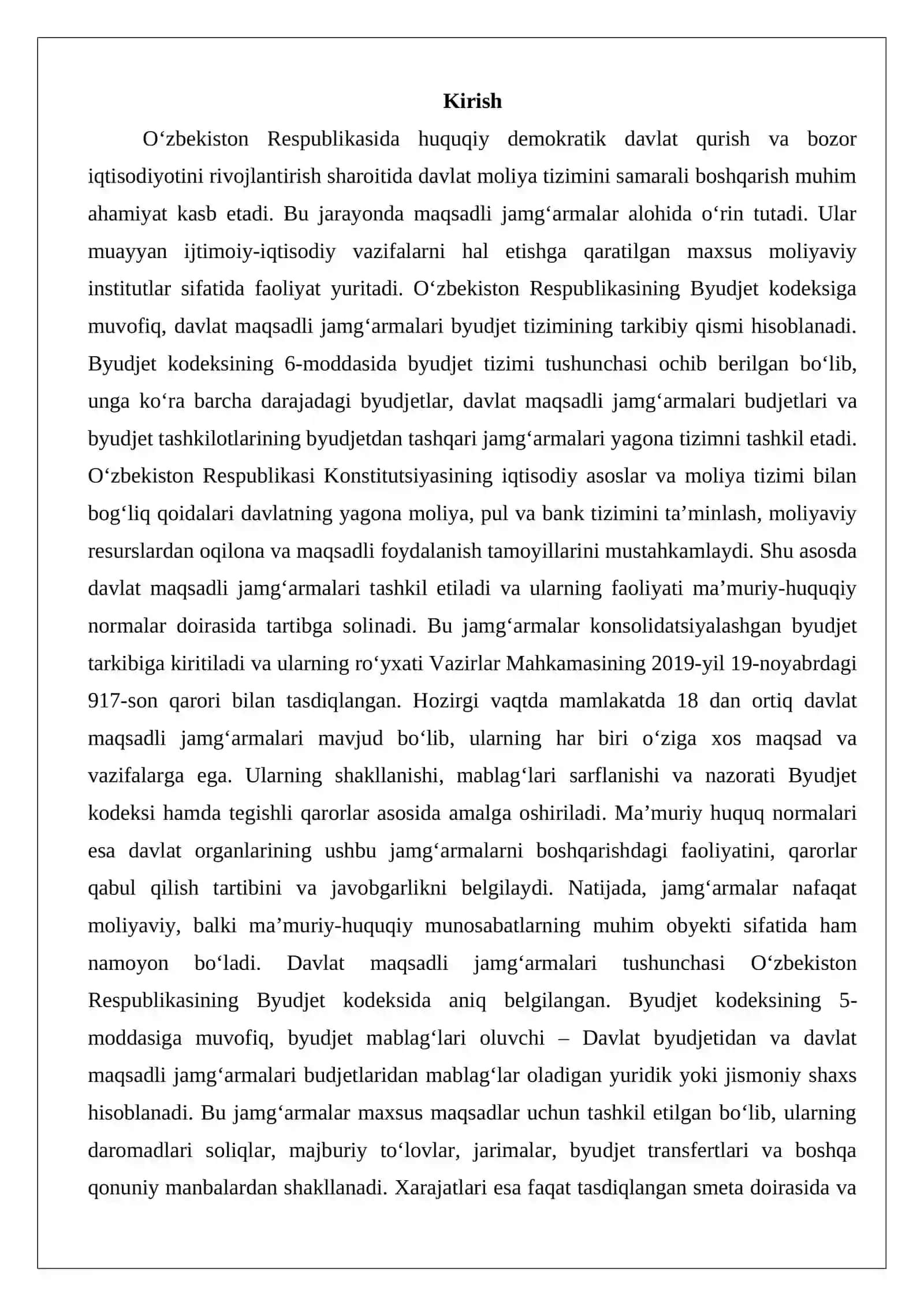 Maqsadli jamg’armalar tushunchasi, maqsadli jamg’armalar turlari 2