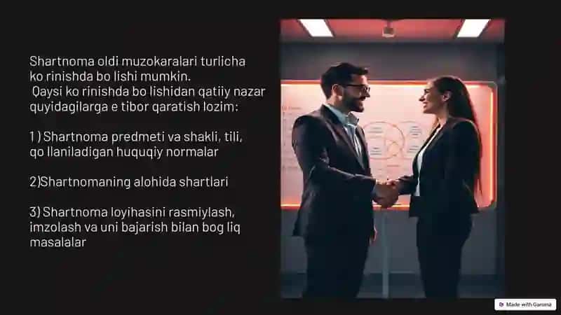 Shartnoma Oldi Muzokaralar Jarayoni 2