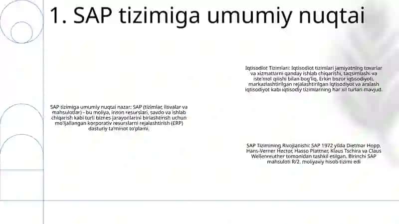 Iqtisodiyot Tizimlari Sap Tizimining Rivojlanishi 2