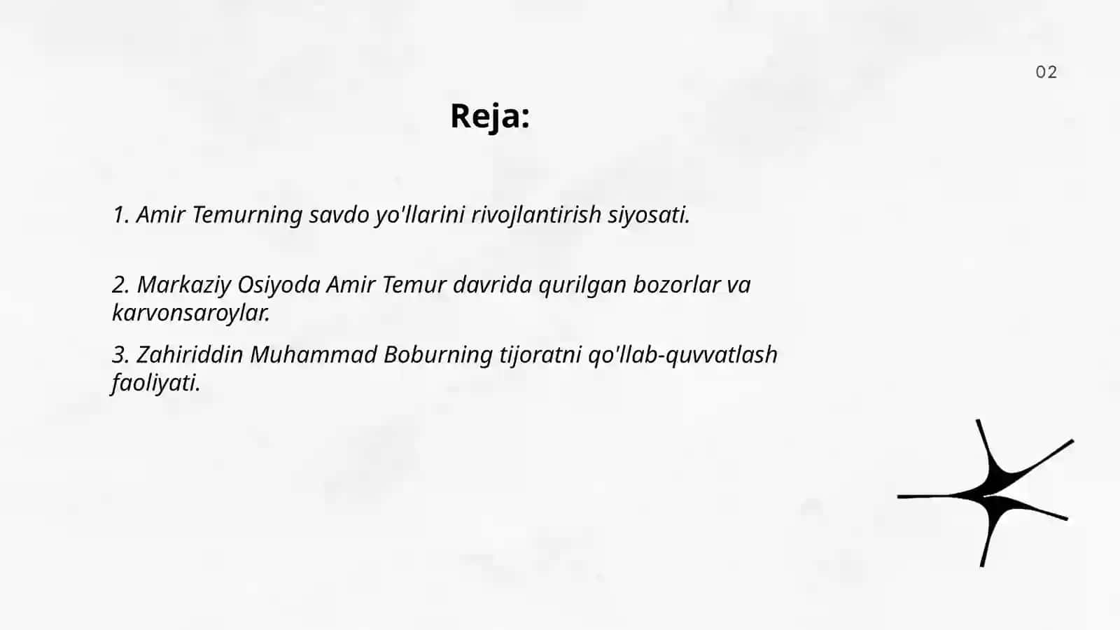 Amir Temur va Zahiriddin Muhammad Boburning qilgan iqtisodiy ishlar 2