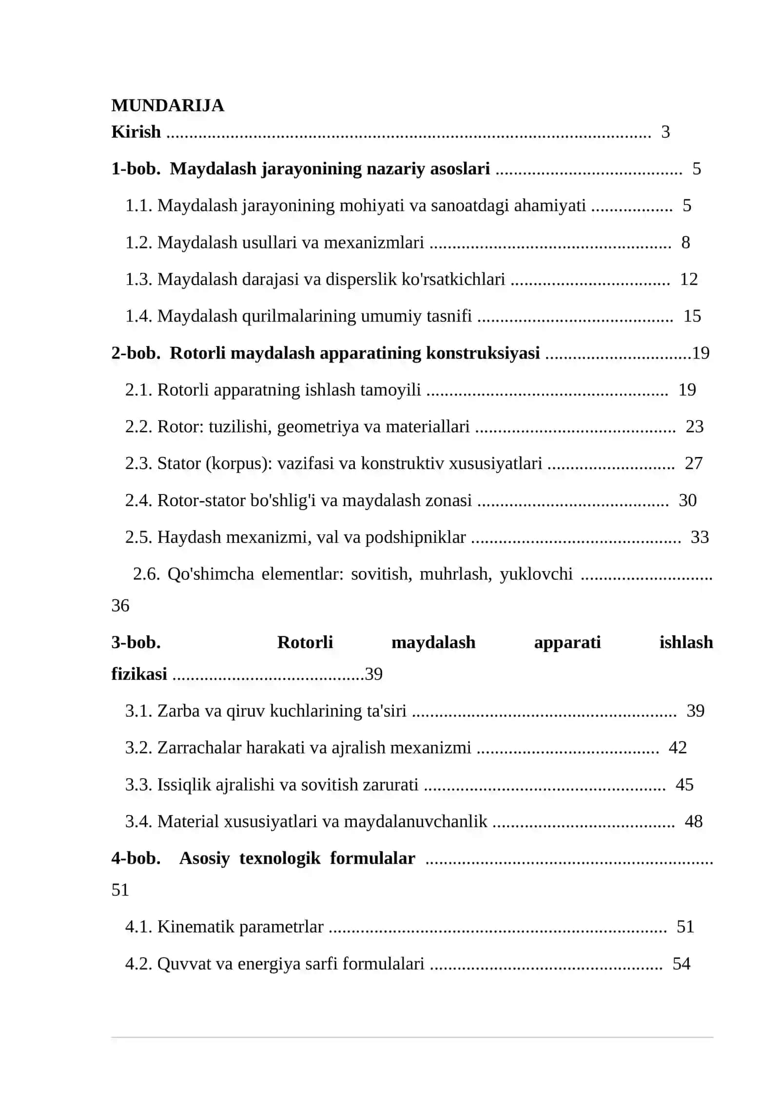 ROTORLI MAYDALASH APPARATI KONSTRUKSIYASI 2