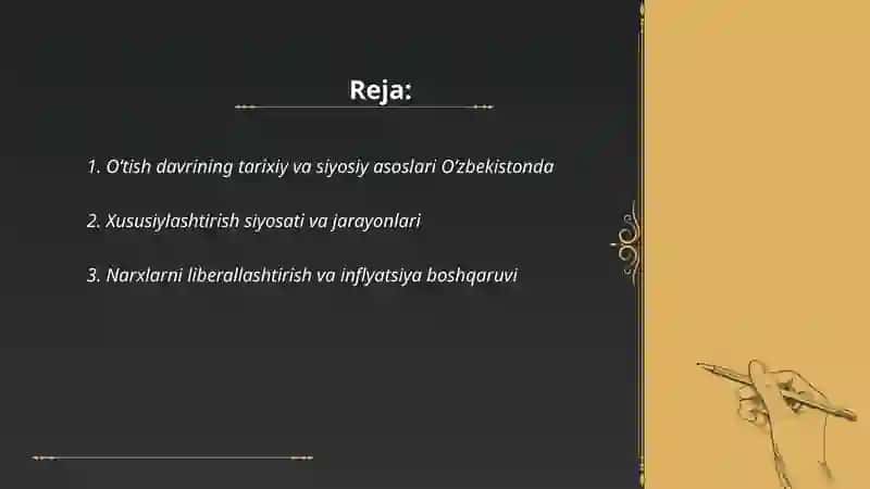 BOZOR IQTISODIYOTIGA O‘TISH DAVRI VA UNING O‘ZBEKISTONDAGI XUSUSIYATLARI 2
