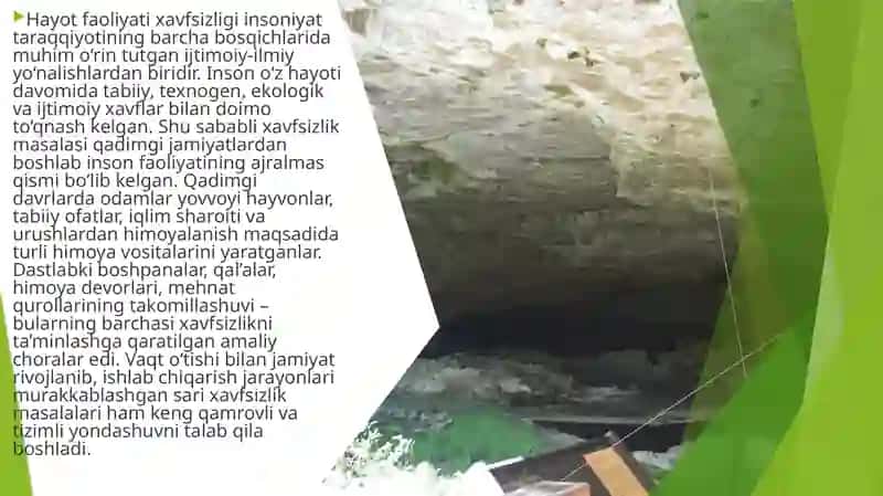 Hayot faoliyati xavfsizligi tuzilishi va rivojlanishi 2