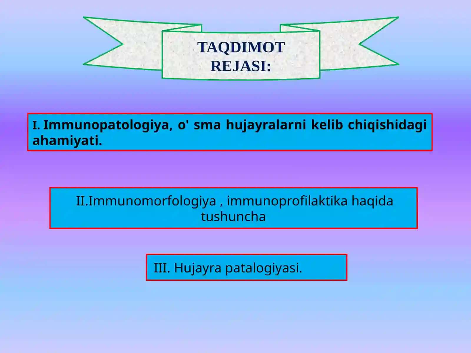 Imunopatologiya,o‘smahujayralarnikelibchiqishidagiahamiyati.Immuntanqisliklardaopportunistikinfeksiyalarboshqarilishiningmolekulyarmehanizmi 2