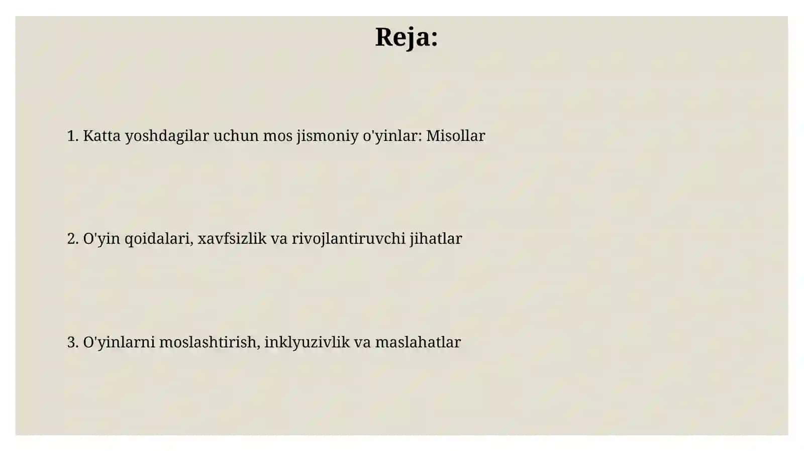 Mttda yoshga oid jismoniy òyinlarni namunasifatidakeltirish 2