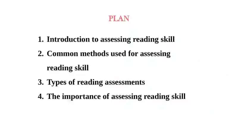 Assessing Reading skill 2