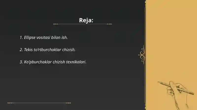Shape (figura) instrumenti bilan ishlash 2