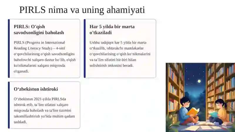 Xalqaro PIRLS baholash dasturiga tayyorlash (4-sinf doirasida).pptx 2