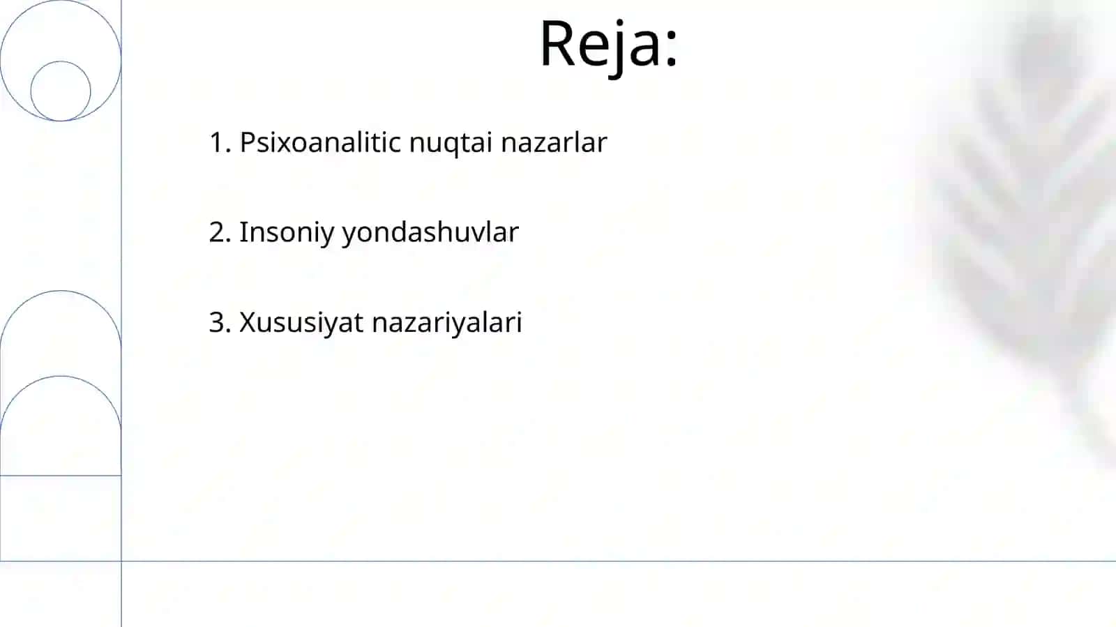 Chet el psixalogiyasida shaxs nazariyasi 2