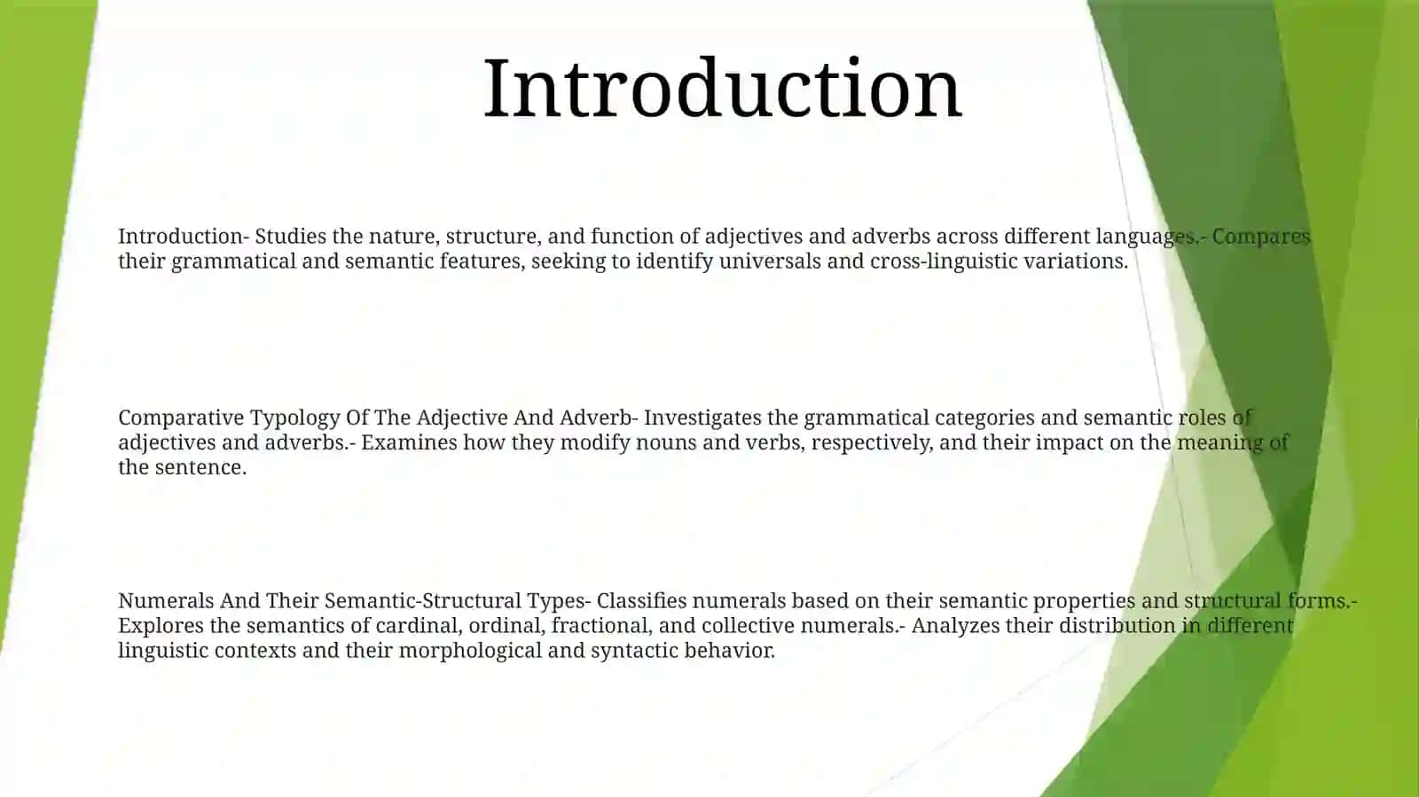 Comparative Typology Of The Adjective And Adverb, Numerals And Their Semantic-Structural Types 2