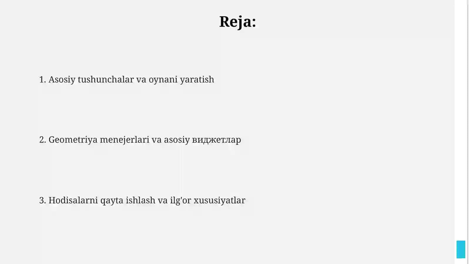 Tkinter kutubxonasi Oyna ilovalarini ishlabchiqishasoslari 2
