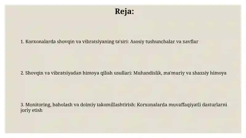 Sanoat Korxonalarida Shovqin Va Titrashdan Saqlanish: Qulaylik Va Samaradorlik Kaliti 2