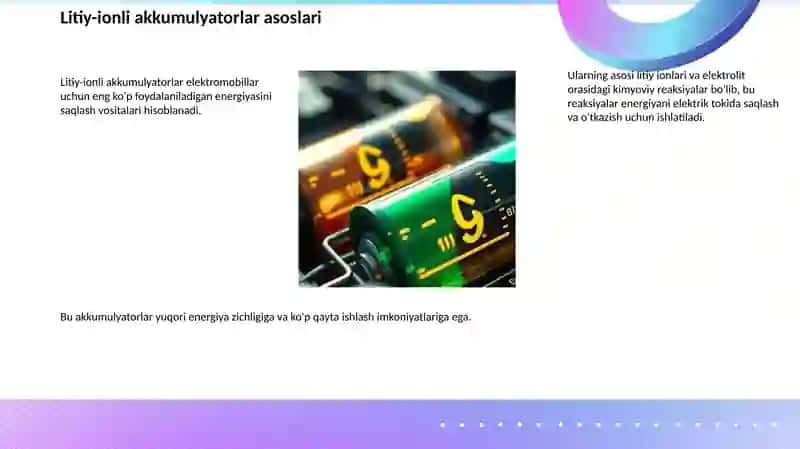 Elektromobillar fizikasi: Litiy-ionli akkumulyatorlar va motorlar 2