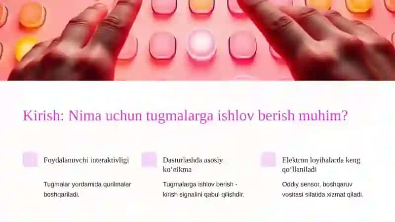 Tugma orqali Yorug'lik Diodini Yoqish 2