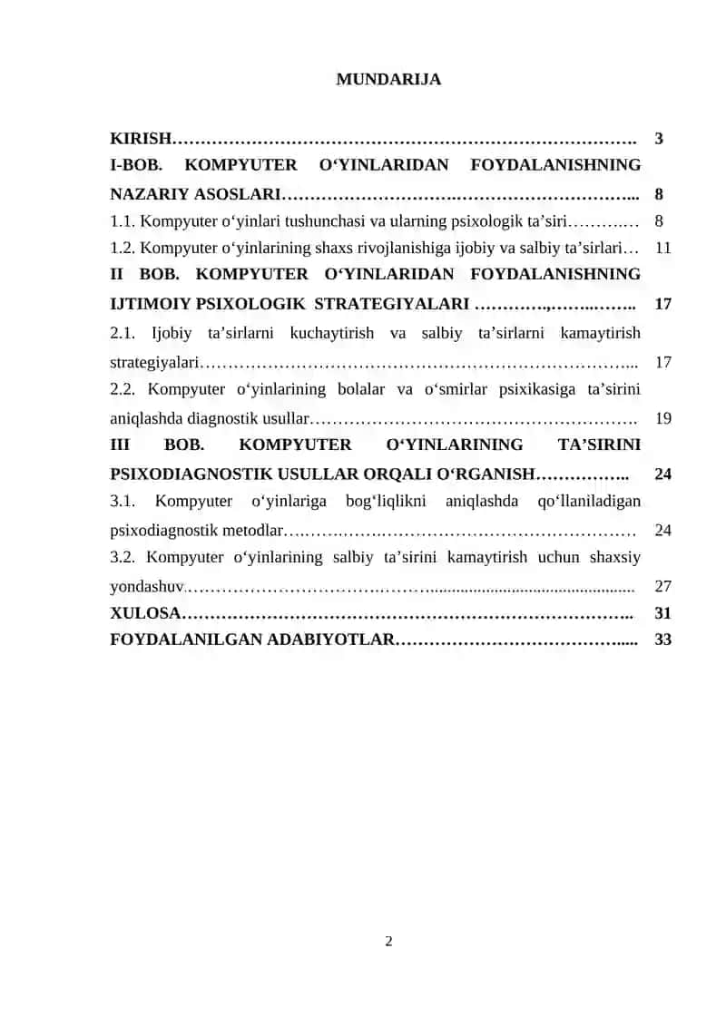 O’SMIRLARDA KOMPYUTER O’YINLARIGA BO’LGAN TOBELIKNINH PSIXOLOGIK OMILLARI 2