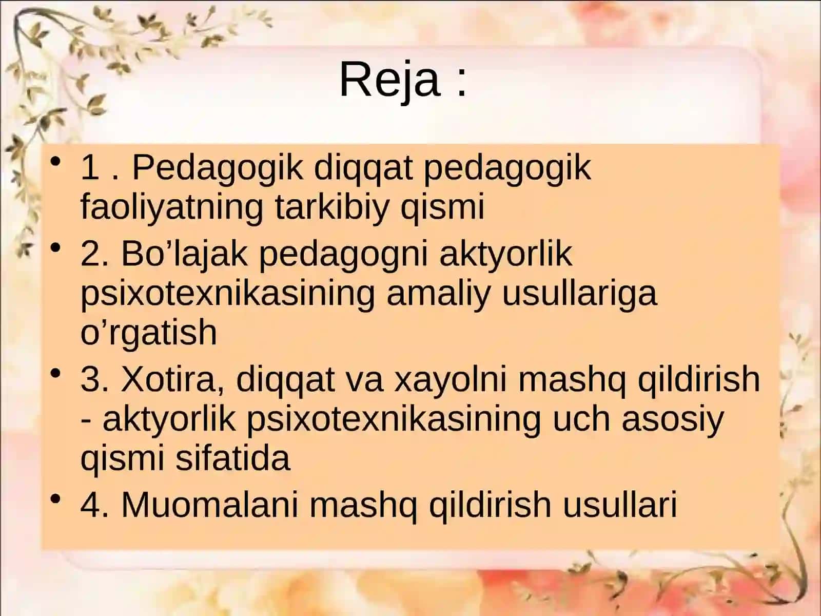 Sinf diqqatini tortishning asosiy bosqichlari va usullari 2