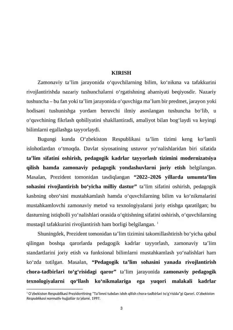 NAZARIY TUSHUNCHALARNI O‘RGATISHNING ILMIY-PEDAGOGIK ASOSLARI 2
