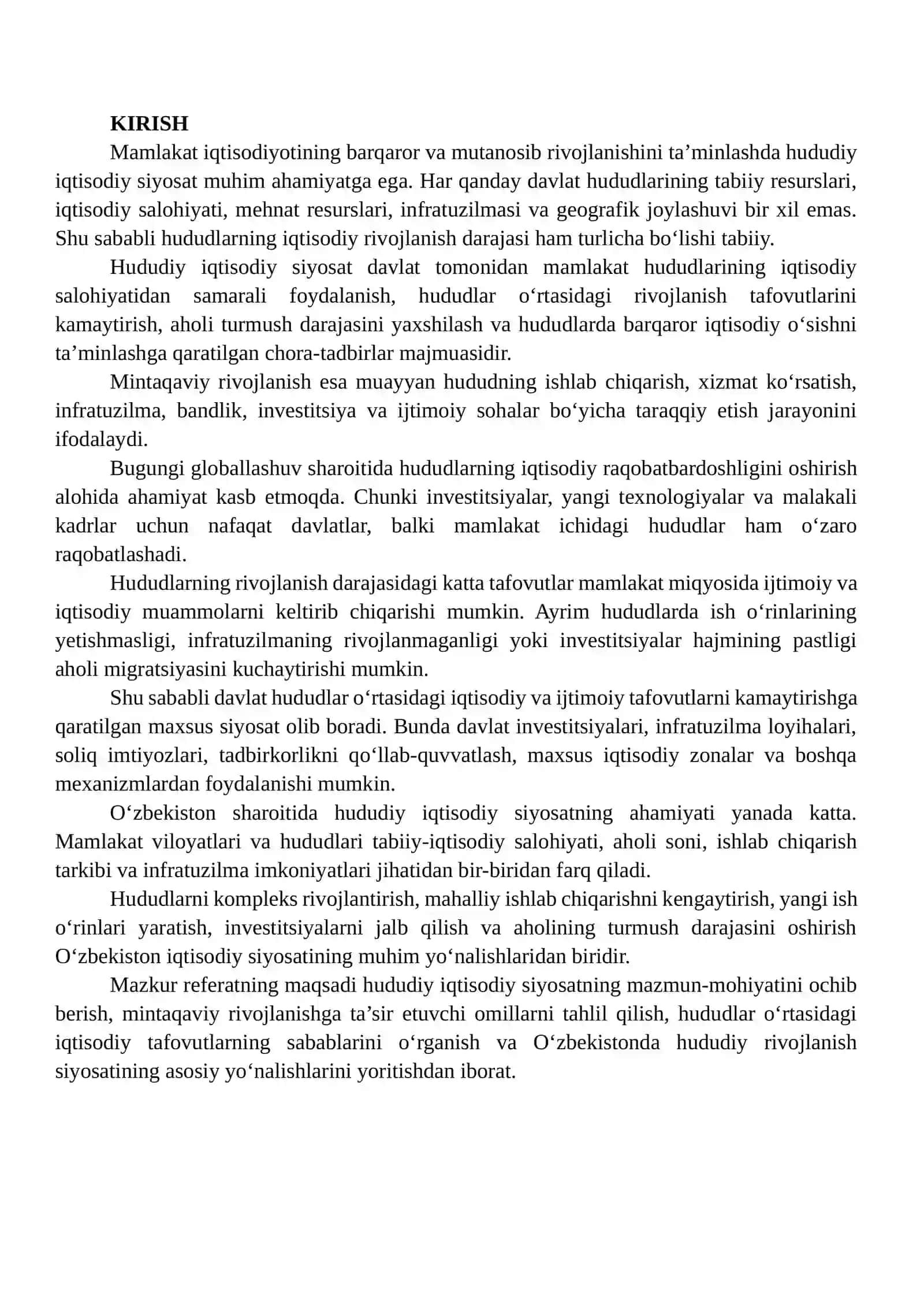 HUDUDIY IQTISODIY SIYOSAT VA MINTAQAVIY RIVOJLANISH 2