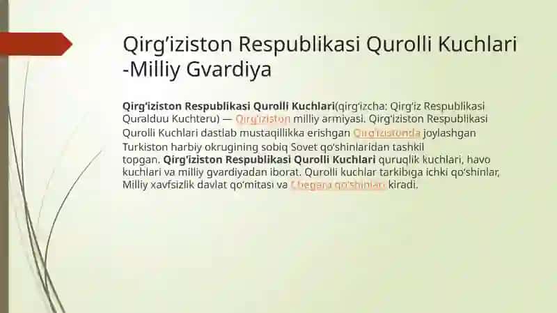 Qirg’iziston Respublikasining  Milliy gvardiyasi 2