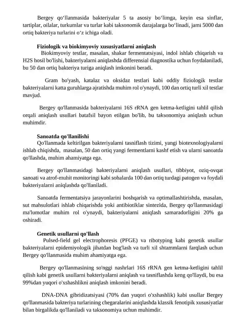Bakteriyalarni "Berji" aniqlagichi 2