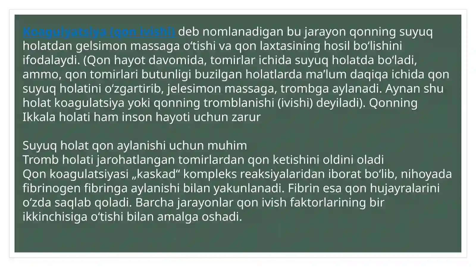 Qon ivish tizimi 2