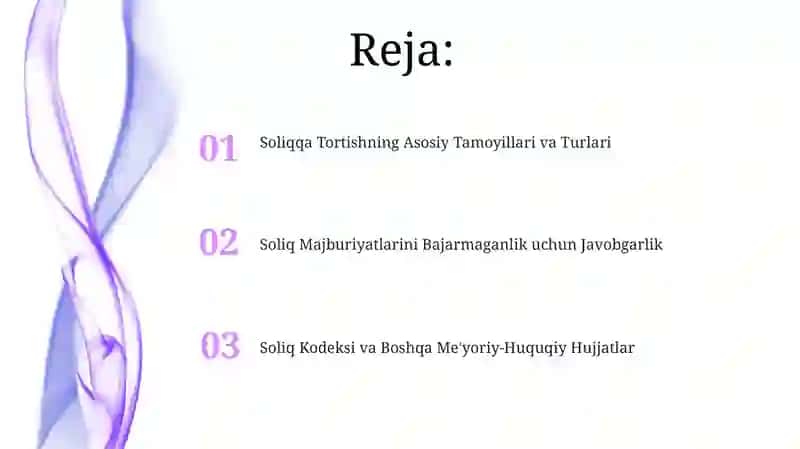 Soliq huquqi bo‘yicha o‘zbekiston qonunchiligi 2