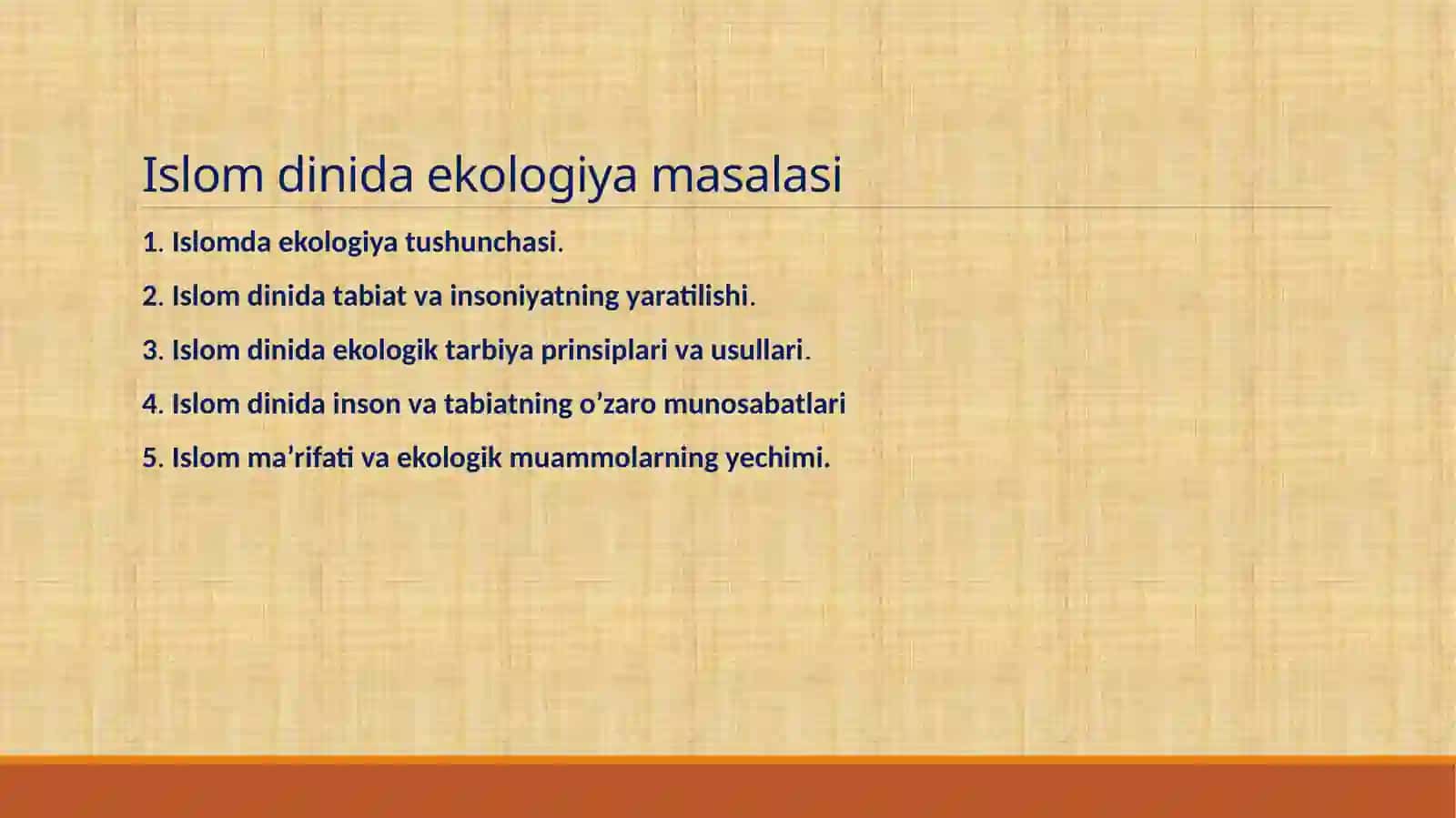 Islom dinida ekologiya masalasi 2