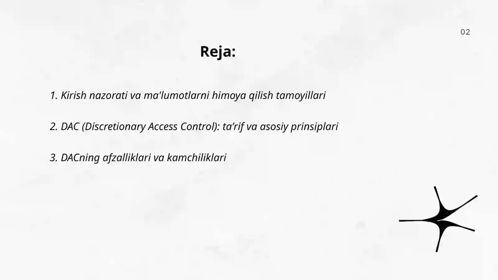 Ma'lumotlarga kirishni boshqarish modellari: DAC, MAC, RBAC ning qiyosiy tahlili 2
