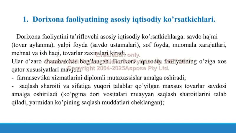 Dorixonaning iqtisodiy ko’rsatkichlarini rejalashtirish uslubi. Taqdimot 16 bet. 2