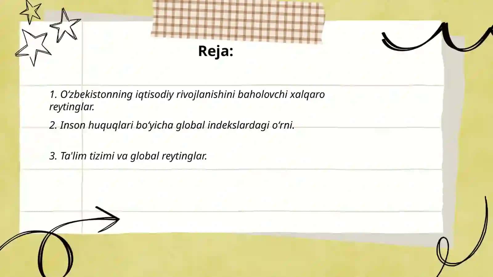 Oʻzbekistonning xalqaro reyting va indekslardagi oʻrni va nufuzini ortib borishi 2