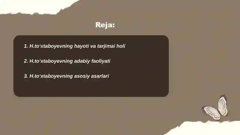 H.toʻxtaboyevning hayoti va tarjimai holi 2