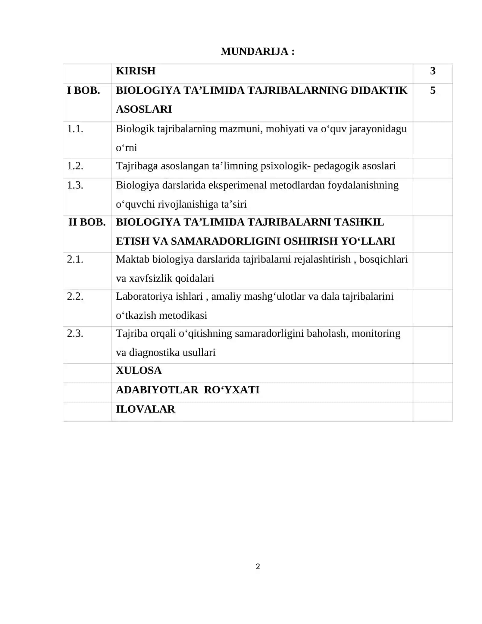 BIOLOGIYA TA’LIMIDA TAJRIBALARNING AHAMIYATI 2