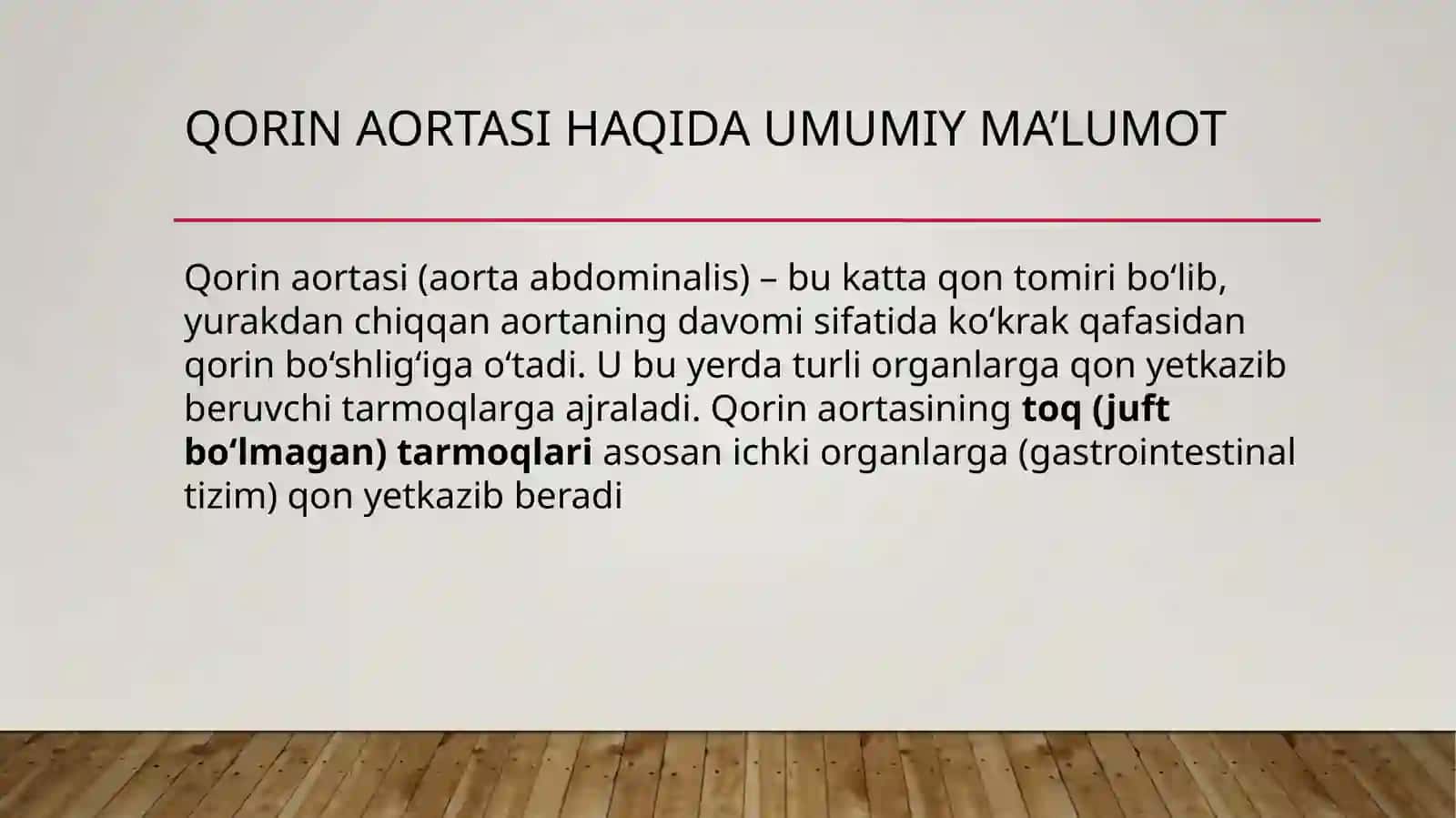 Qorinaortasining to'qvisserallar tarmoqlari 2
