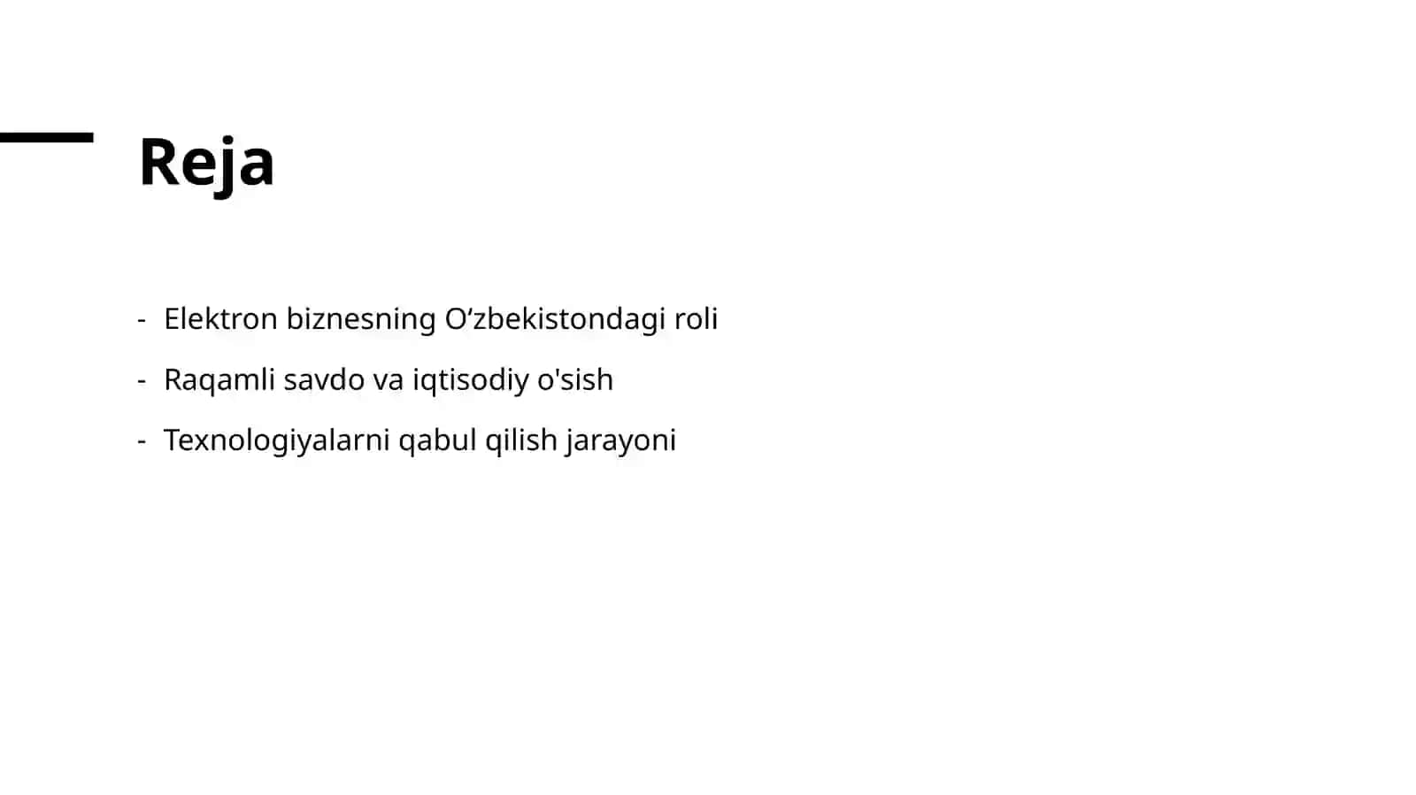 Elektron biznesning Oʻzbekistondagi roli 2