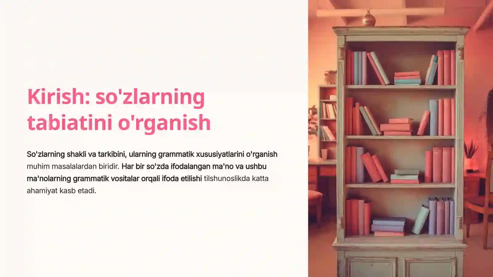 So'zlarning sintetik va analitik shakllari 2