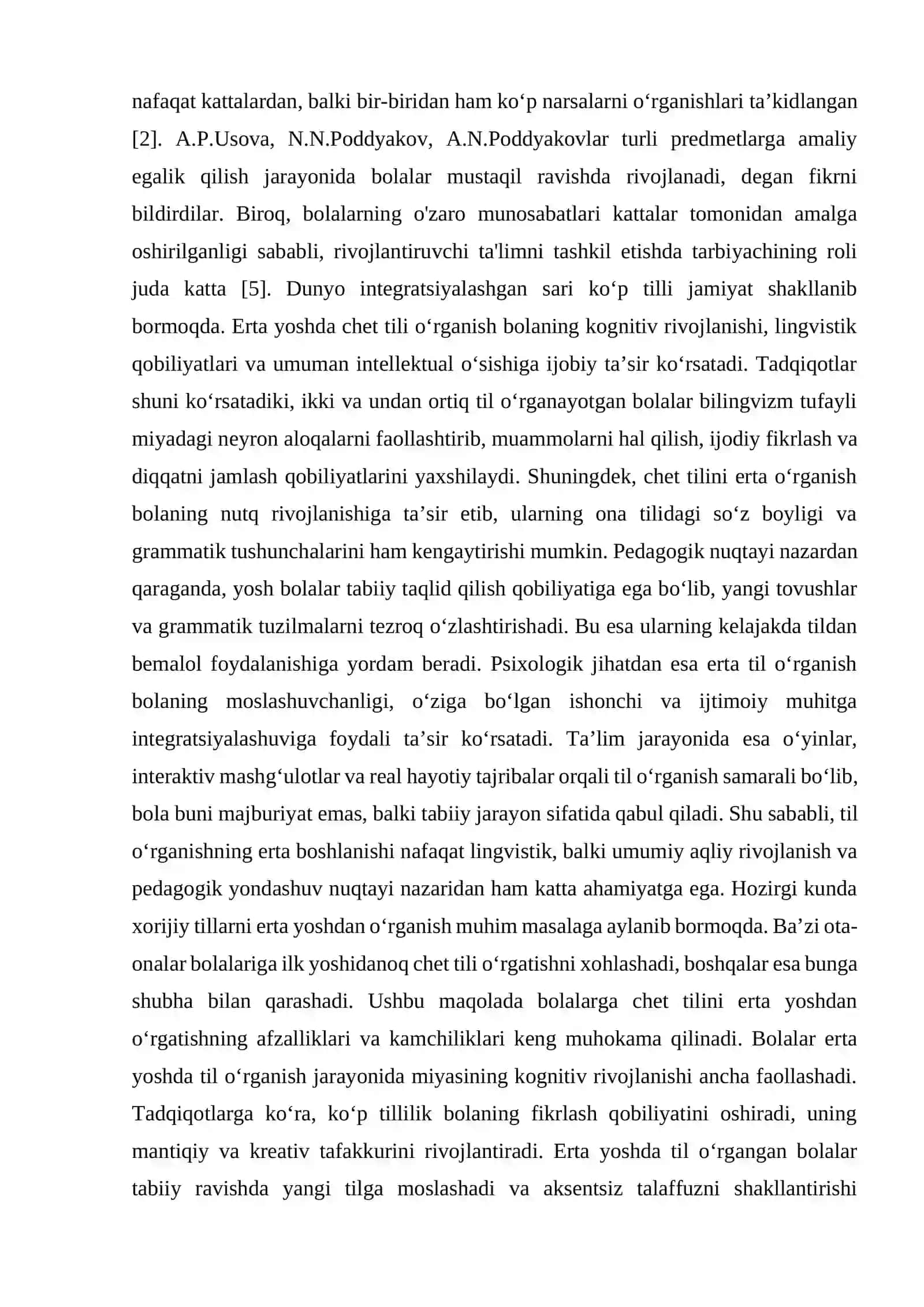 Bolalarga chet tilini erta yoshdan o'rgatishning afzalliklari va kamchiliklari 2